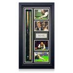 Steve Davis Signed Snooker Cue. Framed