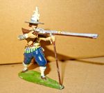 Holger Eriksson - hand-painted metal figure of Arquebus Cavalier Standing Firing