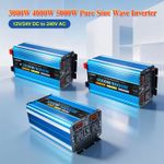 3000W 4000W 5000W Pure Sine Wave Power Inverter 12V/24V to 240V With USB Remote