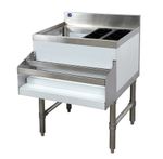 29"x 24" Underbar Ice Bin Bottle Holders, Stainless Steel