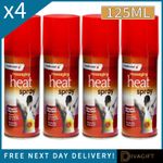4 x DEEP HEAT SPRAY 125ML MASSAGING INSTANT MUSCLE SPORT INJURY BACK PAIN RELIEF