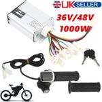 1000W 36/48V Electric Bicycle Brush DC Motor Speed Controller + Throttle Grip