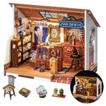 Rolife 3D DIY Miniature Dollhouse Building Kit with LED Kiki's Magic Emporium