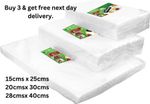 100/200 Food Vacuum Sealer Bags Vaccum Food Saver Storage Seal Bag Pack Embossed