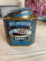 Title: Vintage Ocean Queen Blend Coffee Tin – Washington Connor & Co