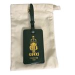 Gucci NWT Firenze 1921 Leather Luggage Tag w/Box, Dust Bag, Tags, Care Cards