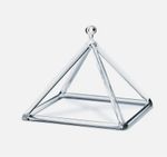 6 inch Crystal Singing Bowl Triangle Transparent Singing Pyramid Sound Bath Heal