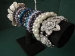 17 Mixed Stone Elasticated bracelets Natural Chakra Stones  Stand Included
