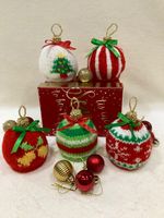 Christmas Bauble and Chocolate Orange Covers KNITTING PATTERN  King Cole DK yarn