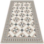 Patio Balcony Floor Mat Hard Wearing Vinyl Rug Eight-pointed stars 140x210