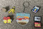 The Simpsons Canyonero Keyring Keychain And Pin Badges Second Best Pet Shop