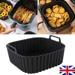 Air Fryer Silicone Basket Pot Bowl Baking Oven Reusable Tray Non-Stick Liners