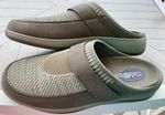 Orthofeet Beige Louise Slipper Mule Shoe Hard rubber sole Womens Size 11.5