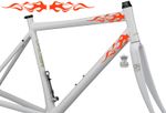 2 x Bike Flame Vinyl Decal Stickers - Cycle BMX Tribal Fire Flames #1