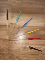 Vintage Ca 1960 Wooden Cocktail Picks Retro Barware Set of 6 Cocktail Sticks