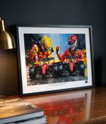 LEWIS HAMILTON & CHARLES LECLERC limited edition print by Greg Tillett MotoGP A3