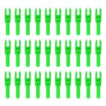 30 Pack Archery Arrows Nocks 4.2mm Plastic Insert Arrow Nock Green