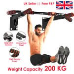 Wall Mounted Pull Chin Up Bar Heavy Duty Dip Station Gym Home Exercise Fitness