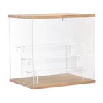 12.6x9.45x11.81 Clear Acrylic Display Case Boxes with LED Light 3 Tier Showcase