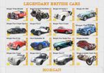 Stamp sheet Legendary British Cars Belize 2026 issue Morgan Company