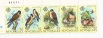 SEYCHELLES 1980 KESTREL # CORNER  STRIP OF 5 OVPT SPECIMEN SCOTT # 447 a-e MNH 