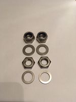 Lambretta Stainless Front Hub Axle/spindle Nut Fixing Kit Li Tv Sx Gp/dl  1 2 3