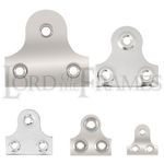 19-50mm Picture Mirror Glass Plates Nickel Plated Secure Frame Hanging - 5 Sizes