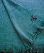 EDA Milano “Degradé” luxury throw blanket 100% wool green grey ombre Italian