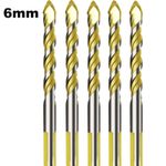 5PCS 6mm Multi-Material Tile Drill Bits for Ceramic Porcelain Granite Marble