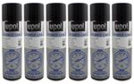 U-Pol Power Can SATIN BLACK Paint 500ml x 6 Car Spray Aerosol