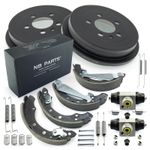 2x Brake Drum Brake Shoes 2x Wheel Brake Cylinder Rear for Audi A2 VW Polo Fox
