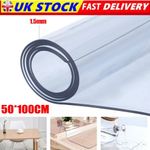 1.5mm Non Slip Clear PVC Office Chair Mat Carpet Floor Protector Computer Desk
