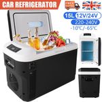 15L Car Refrigerator Fridge 12V/24V Portable Freezer for Camping Driving Picnic
