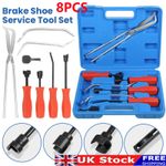 8x Brake Shoe Service Tool Kit Removal & Instaler Retaining Spring Pliers Spoon