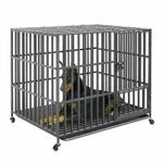 Heavy Duty Indestructibl Dog Crate Anti-Anxiety Dog Cage Kennel Exercise Playpen
