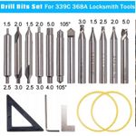 Drill Bits & Cutter Set For 368A Locksmith Tool Vertical Key Machine Spare Parts