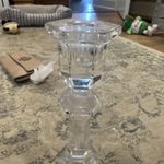 BACCARAT FRANCE HARCOURT VERSAILLES  SINGLE CRYSTAL CANDLESTICK  8" SIGNED EUC