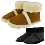 Slipper Snob Mens Winter Thermal Fleece Like Lined Long Boot Slipper Booties