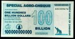 UNCIRCULATED (P-64) $100 ZIM Billion Dollars Banknotes 2008 *PREFIX AB*Notes x 1