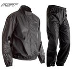 RST Lightweight Waterproof Motorcycle Rain Over Jacket & Pant Set - Black