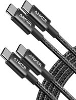 Anker 2 Pack Nylon USB C to USB C Cable 6ft 60W PD Type C Charging Cable for Mac