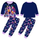Kids Boys Girls Demon Hunters Pyjamas Top Pant Outfit K-pop Nightwear Pjs Set UK