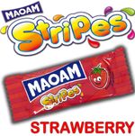 100 x HARIBO MAOAM STRIPES STRAWBERRY FLAVOUR FRUIT CHEWS PARTY CHRISTMAS SWEETS