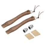 2pcs Wood Axe Handle Replacement 13" with Wooden Round Wedge for Camping Axe