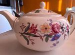 Wedgwood Bone China Floral Teapot 1pt Made in England W3124 Vintage 1975