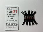 No.01_______OO Railway 15mm PIVOTING MAGNETIC COUPLINGS for Nem pockets, 5 Pairs
