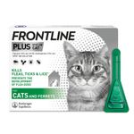 FRONTLINE PLUS Spot-On Flea and Tick Treatment for Cats (over 1kg) 3 x Pipettes