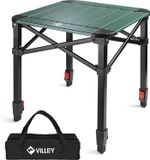 VILLEY Camping Table Folding w/ Carry Bag Adjustable Height Portable Table S/M/L