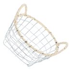 Iron Wire Basket with Handle for Pantry Storage and Kitchen Organization