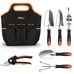 6Pcs Garden Tool Set Stainless Steel Heavy Duty Shear Cuts 3/4" 2cm by TACKLIFE